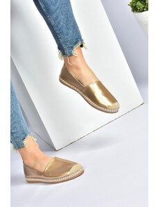 Fox Shoes Patent Leather Gold Casual Women's Shoes