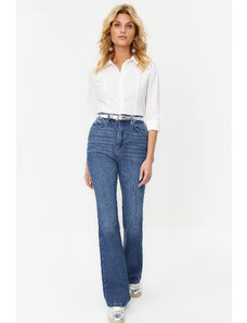 Trendyol Blue More Sustainable High Waist Flare Jeans