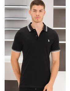 T8594 DEWBERRY MEN'S T-SHIRT-LIGHT BLACK