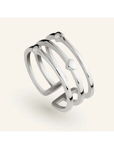 SilveAmo Stříbrný prsten Otevřený se srdíčky obvod 47 mm