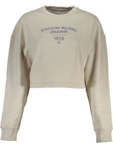 CALVIN KLEIN WOMEN&NO39,S ZIPLESS SWEATSHIRT BEIGE