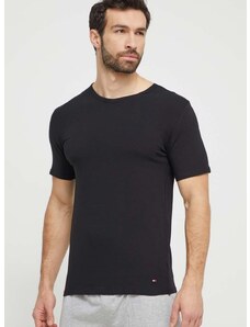 Bavlněné tričko Tommy Hilfiger 3-pack černá barva