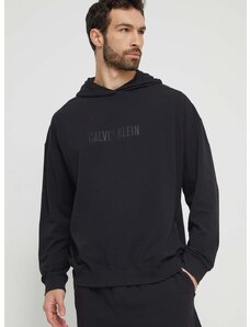 Mikina Calvin Klein Underwear černá barva, s kapucí, s potiskem, 000NM2569E