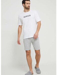Bavlněné společenské tričko Calvin Klein Underwear bílá barva, s potiskem, 000NM2567E