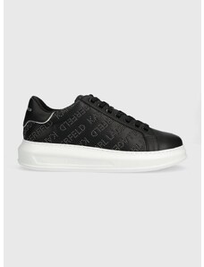 Kožené sneakers boty Karl Lagerfeld KAPRI MENS černá barva, KL52571