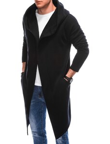 Ombre Edoti Men's asymmetrical unbuttoned hooded sweatshirt OM-SSZP-0112
