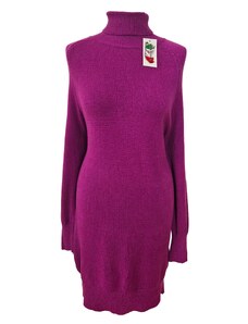 Nové fialové úpletové šaty s rolákem Dolce Moda