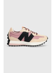 Sneakers boty New Balance 327 růžová barva, WS327WE