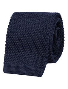 BUBIBUBI Tmavomodrá pletená kravata Navy