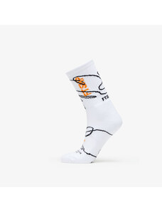 Pánské ponožky Footshop The Skateboard Socks White/ Orange