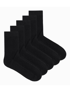 Inny Mix černých ponožek s jemným vzorem U460 (5 KS)