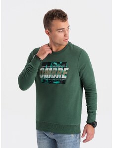 Ombre Men's printed over-the-head sweatshirt - green