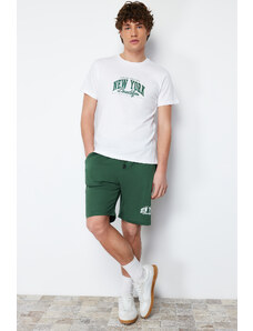 Trendyol Ecru- Green Printed Regular Fit Knitted Pajamas Set