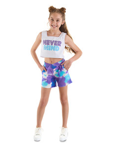 mshb&g Never Mind Girls Crop Top Tie-dye Shorts Set