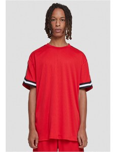 UC Men Pánské tričko Oversized Stripes Mesh Tee - červené