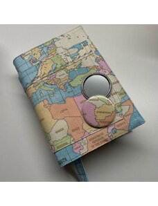 Mks Obal na knihu, diář, zápisník+ cestovní zrcátko: Mapa světa