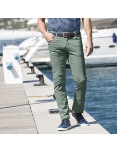 Blancheporte Tvilové rovné kalhoty zelenkavá 46