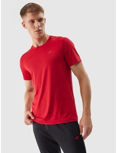 4F Pánské sportovní tričko regular z recyklovaných materiálů - červené