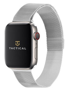 Tactical 338 Loop Magnetický Kovový Řemínek pro Apple Watch 1/2/3/4/5/6/7/8/9/SE 38/40/41mm stříbrná