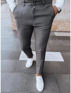 Buďchlap Tmavě šedé stylové chinos kalhoty