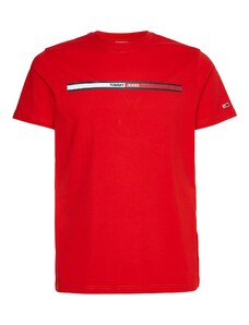 Tommy Jeans Tričko 'Essential' námořnická modř / červená / bílá
