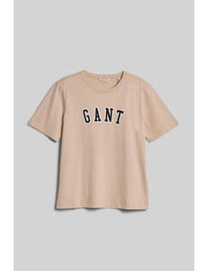 TRIČKO GANT REL LOGO C-NECK T-SHIRT hnědá XS