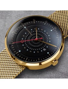 Gravithin Watches Zlaté pánské hodinky Gravithin s ocelovým páskem Argo AR06 40MM