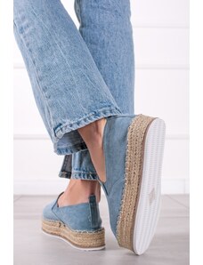 Ideal Modré platformové espadrilly Alona