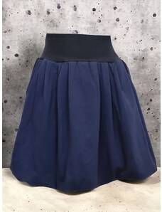 ŠatySukně Tmavě modrá bohatě balonová sukně STELA, mikinovina, kapsy