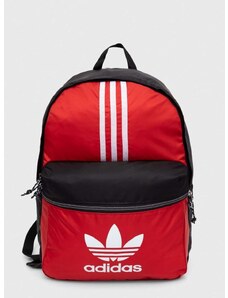 Batoh adidas Originals červená barva, velký, vzorovaný, IS4561