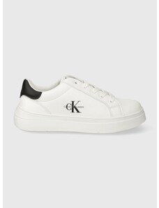 Dětské sneakers boty Calvin Klein Jeans bílá barva