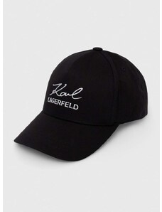 Kšiltovka Karl Lagerfeld černá barva, s aplikací, 542123.805605