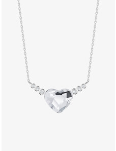 Preciosa stříbrný náhrdelník With Love, český křišťál, krystal/bílá