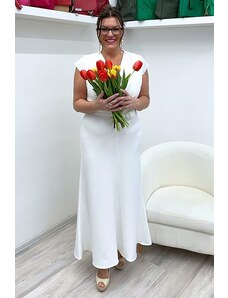 BS Bílé svatební/společenské šaty Róza