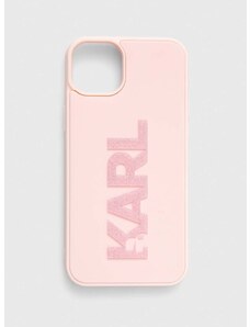 Obal na telefon Karl Lagerfeld iPhone 15 Plus / 14 Plus 6.7" růžová barva