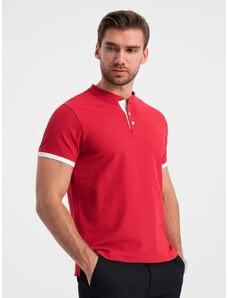 Ombre Clothing Pohodlná trendy červená polokošile V2 TSCT-0156