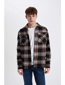 DEFACTO Relax Fit Woodcutter Plaid Long Sleeve Shirt