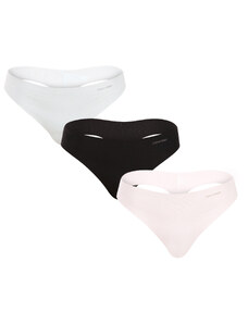 3PACK dámská tanga Calvin Klein vícebarevná (QD5219E-NOY)