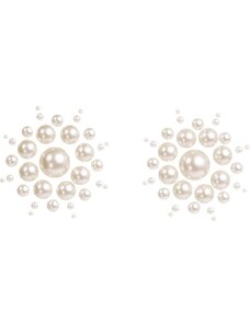 Leg Avenue Bílé nálepky na bradavky s umělými perlami Nipple016