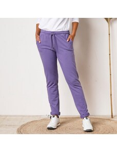 Blancheporte Moltonové joggingové kalhoty s pružným pasem lila 46/48