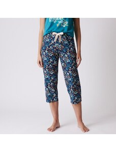Blancheporte 3/4 pyžamové kalhoty s potiskem květin nám.modrá 38/40