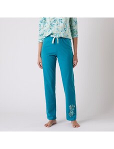 Blancheporte Pyžamové kalhoty s potiskem "Jardin secret" smaragdová 52