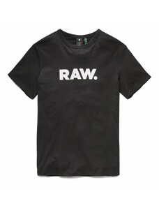 G-Star RAW Tričko 'Holorn' černá / bílá