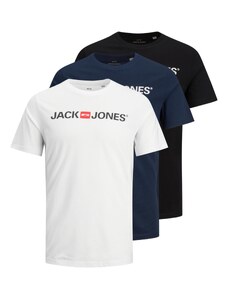 JACK & JONES Tričko marine modrá / červená / černá / bílá