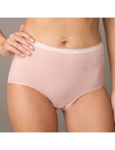 Blancheporte Sada 3 kalhotek super maxi z pružné bavlny mandlová+růžová+zelená 54/56