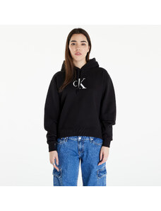 Dámská mikina Calvin Klein Jeans Satin Hoodie Black