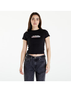Dámské tričko Calvin Klein Jeans Diffused Box Fitted Short Sleeve Tee Black