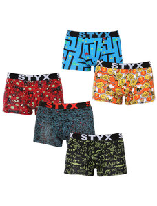 5PACK pánské boxerky Styx art sportovní guma vícebarevné (5G1269124)