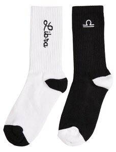 MT Accessoires Ponožky Zodiac 2-Pack černo/bílé libra