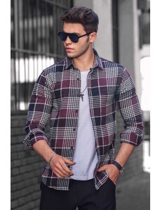 Madmext Purple Plaid Lumberjack Men's Shirt 4684